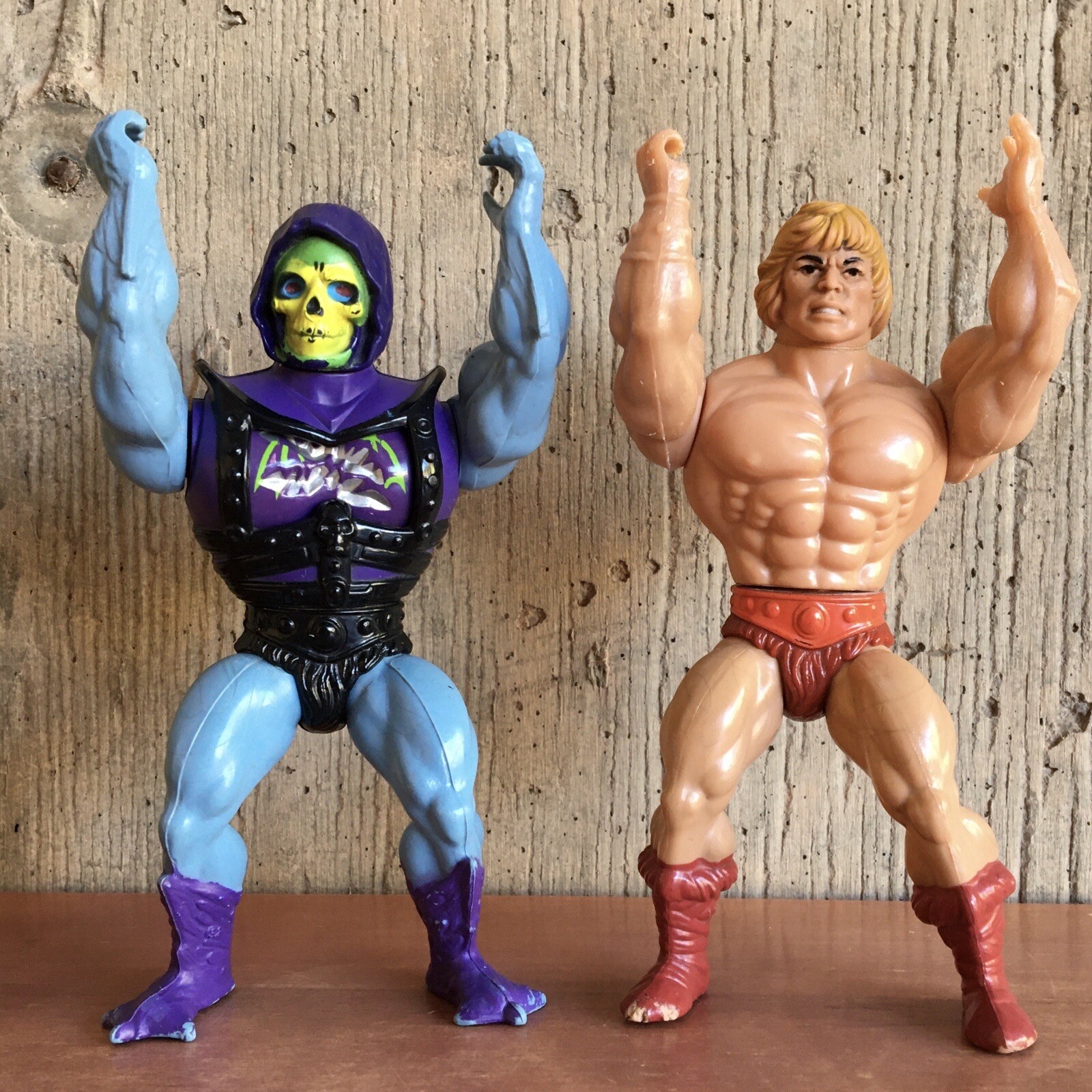 MASTERS OF UNIVERSE Mattel HE-MAN 1981 Taiwan, BATTLE SKELETOR 1981 1983 Mexico