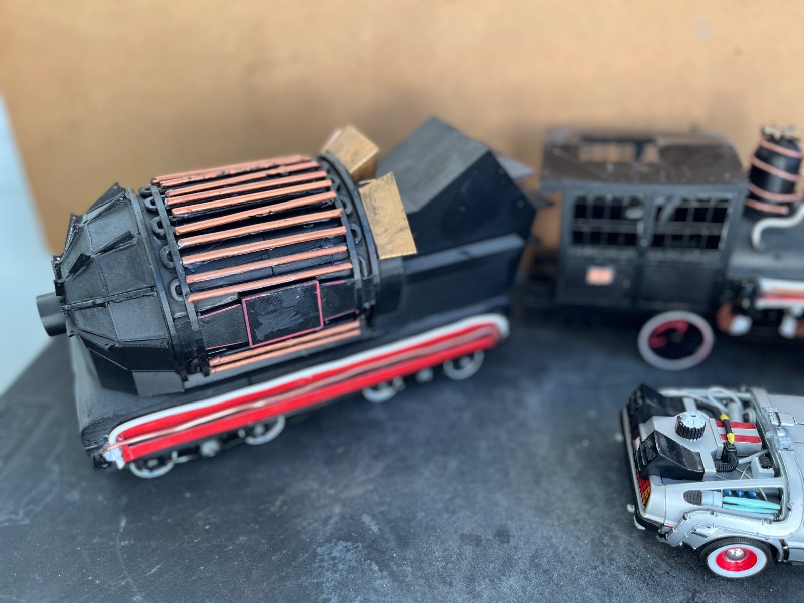 BACK TO THE FUTURE PART 3 doc brown train with delorean read .mc fly doc brown
