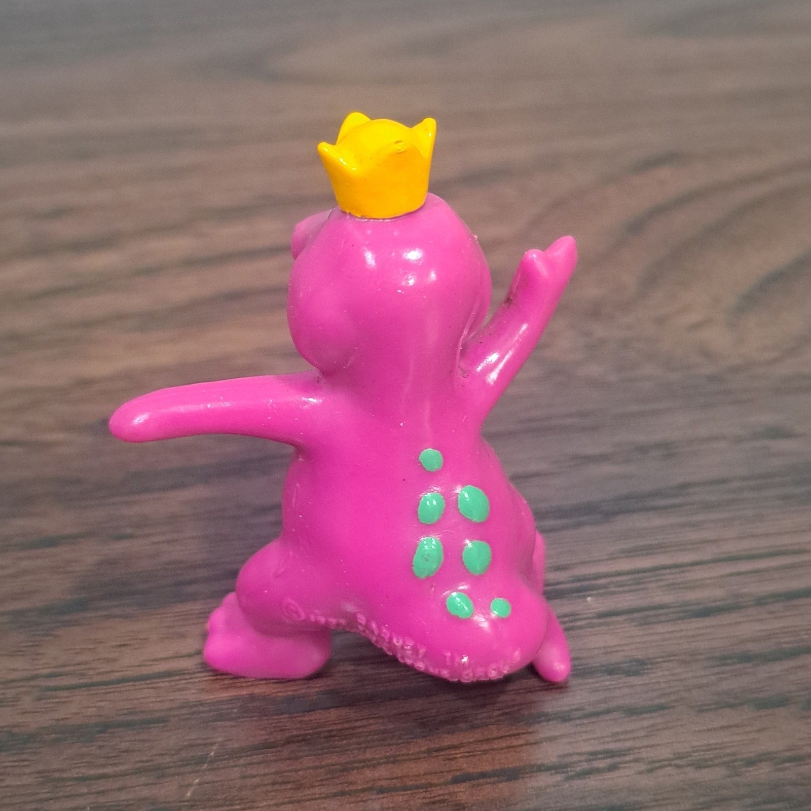 VTG 1993 Barney the Dinosaur PVC Mini Figure with Crown Lyons Group Toy 90s Kids