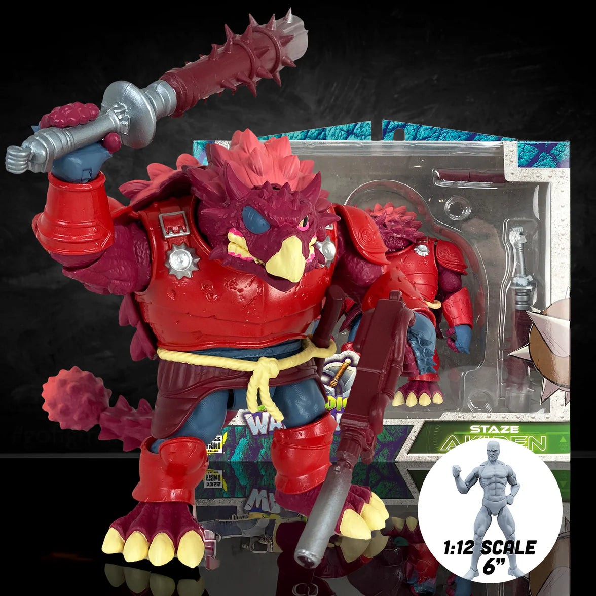 Saurozoic Warriors Dinosaur « Highland Tribe » Action Figure 1:12 Scale 6&Prime; BUNDLE