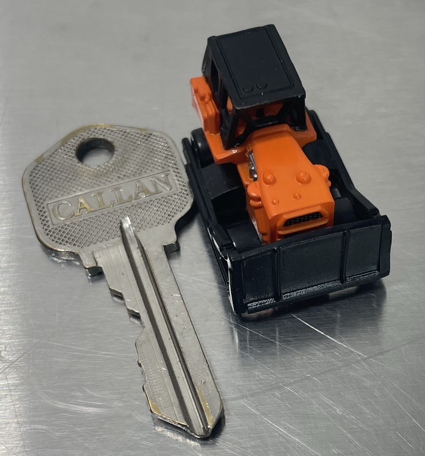 Micro Machines 1987 Orange Construction Bulldozer Heavy Equipment Galoob Vintage