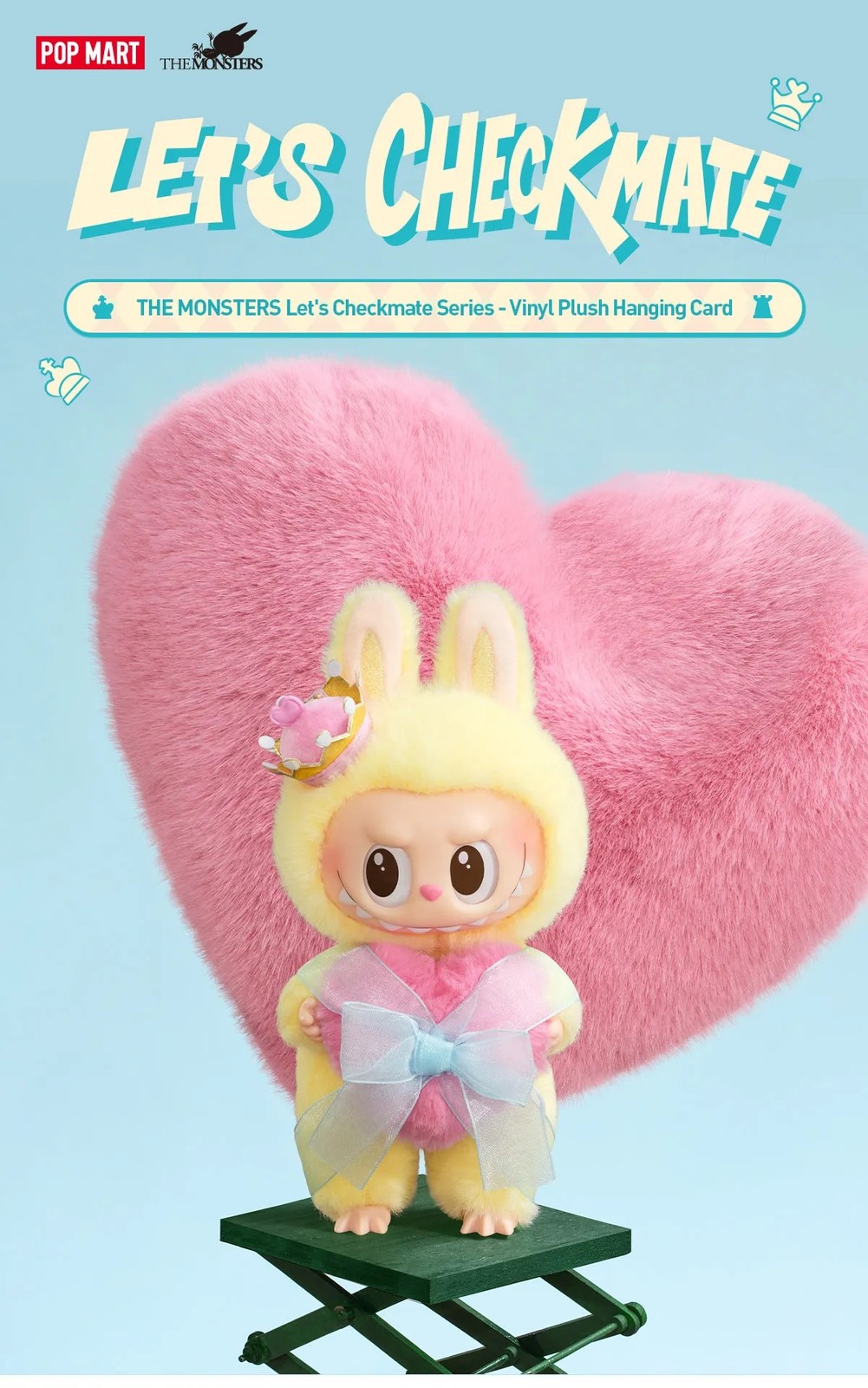 OFFICIAL AUTHENTIC POPMART LABUBU THE MONSTERS Let&rsquo;s Checkmate Vinyl Plush