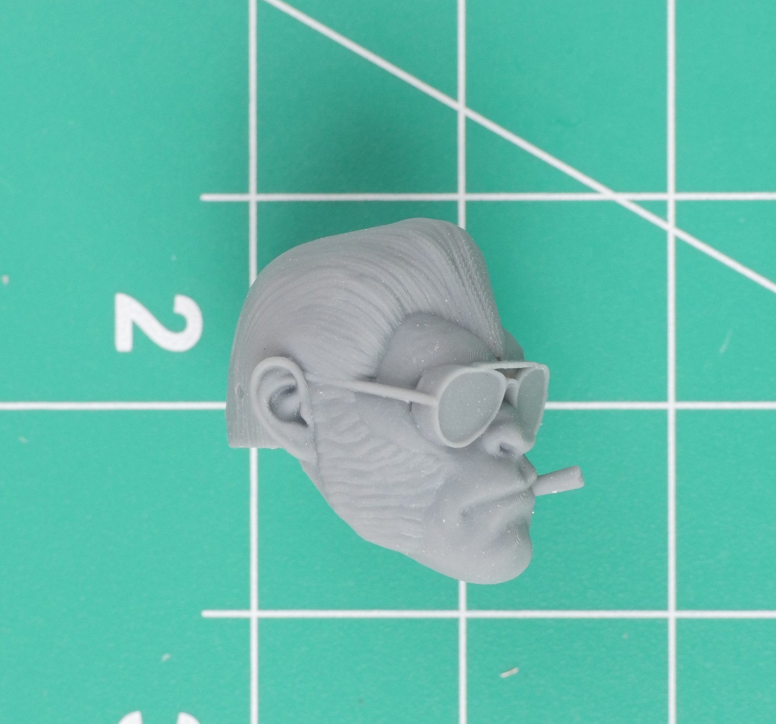 Futuristic Sci-Fi Cyberpunk Ape Head C 6&Prime; (1:12) Custom 3D Resin Print