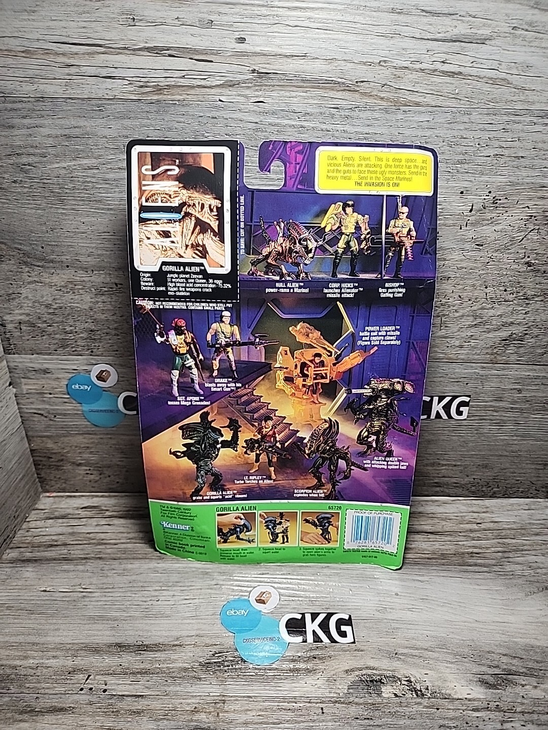 Vintage 1992 Aliens Gorilla Alien W/ Face Hugger & Comic Kenner MOSC