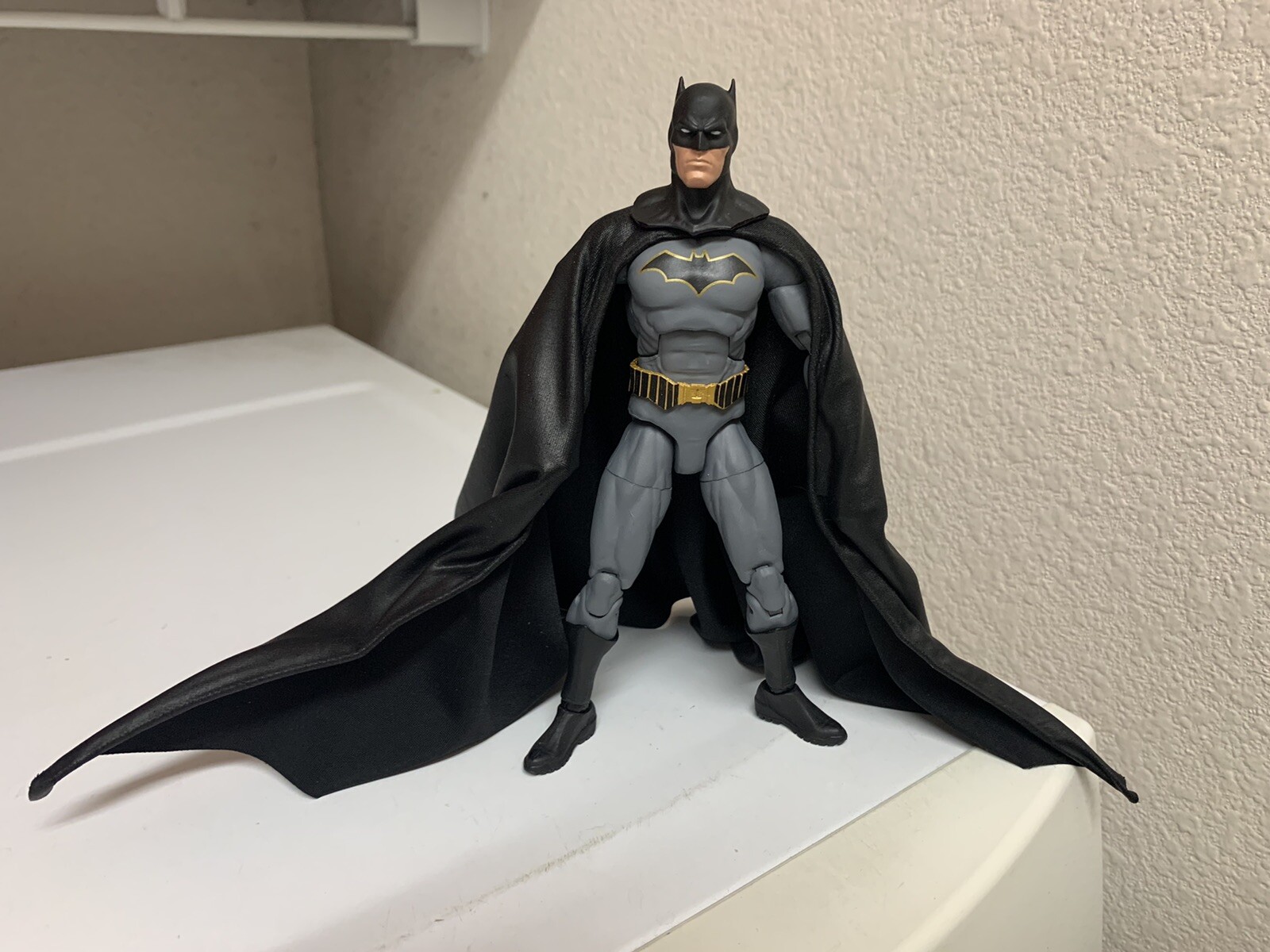 Custom Batman Wired Drape Leather Cape Only Dc Multiverse mcfarlane NOT FIGURE