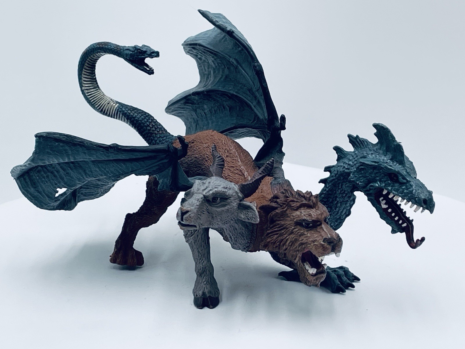 Safari Mythical Realms Chimera Figure 3-Headed Goat Lion Dragon Fantasy Creature