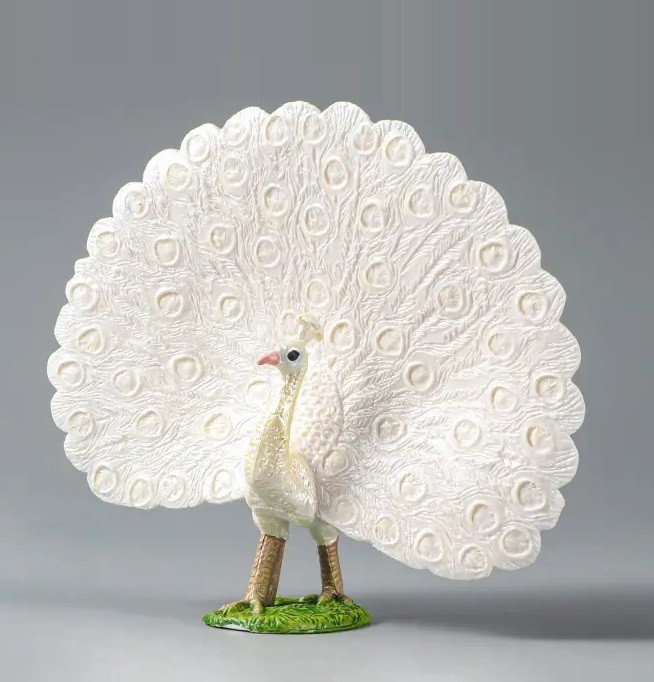White Peacock Animal Toy PVC Action Figure Doll Kids Toys Party Gifts