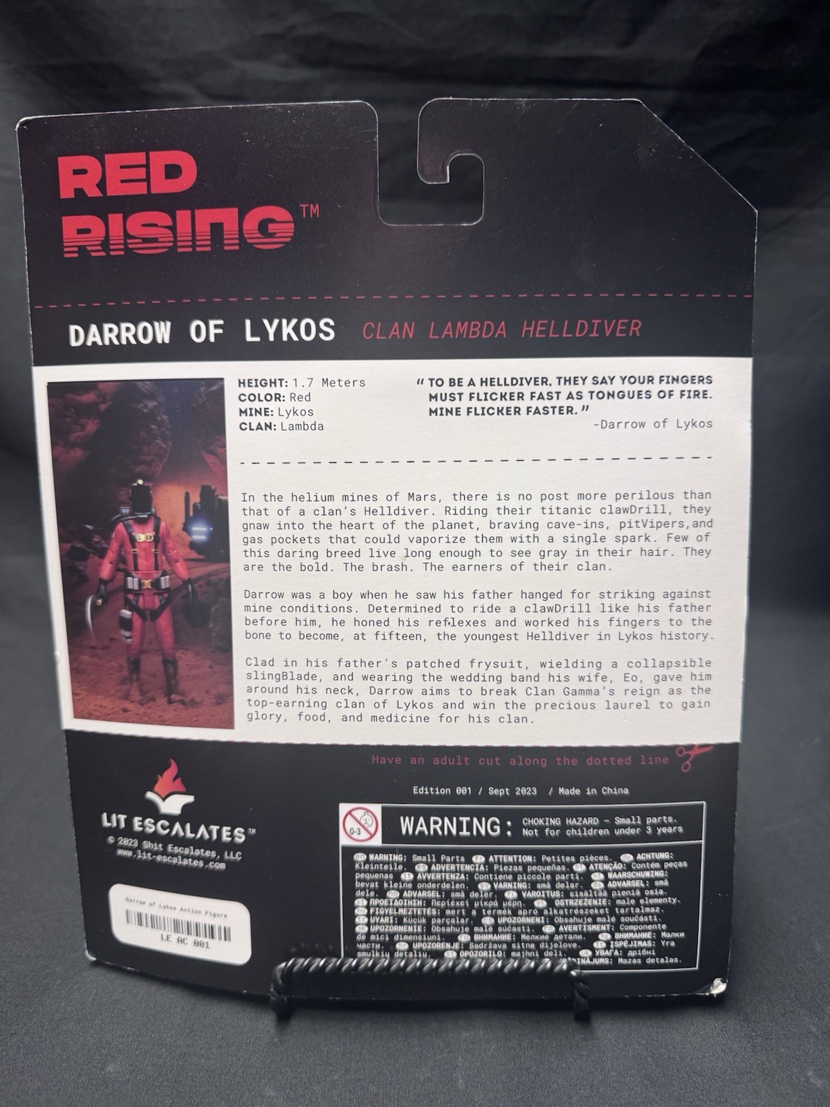 RED RISING Darrow of Lykos Helldiver Action Figure PIERCE BROWN