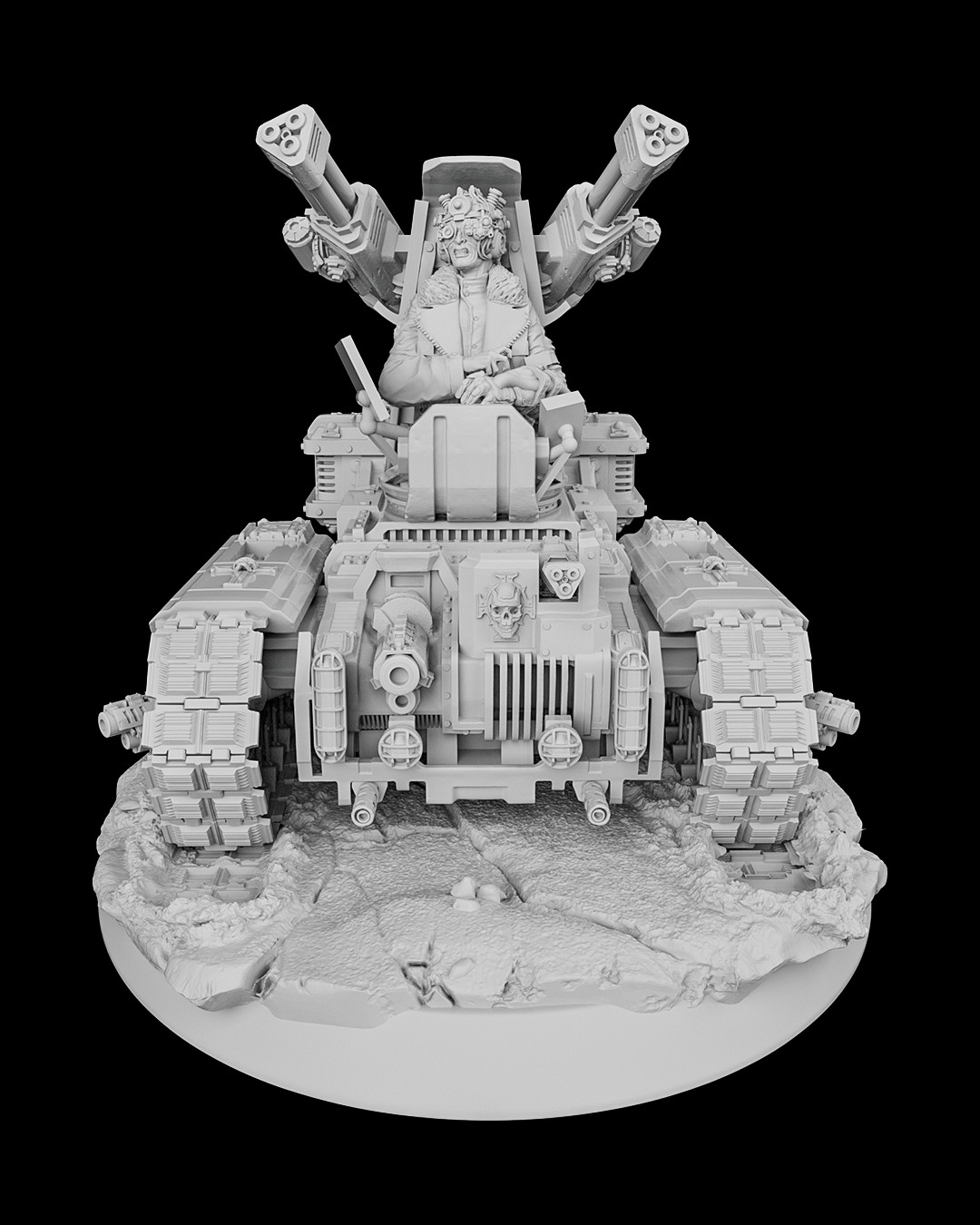 Mad Tank Sci-Fi Miniature 32mm Resin – Grimdark Wargaming Vehicle Proxy RPG