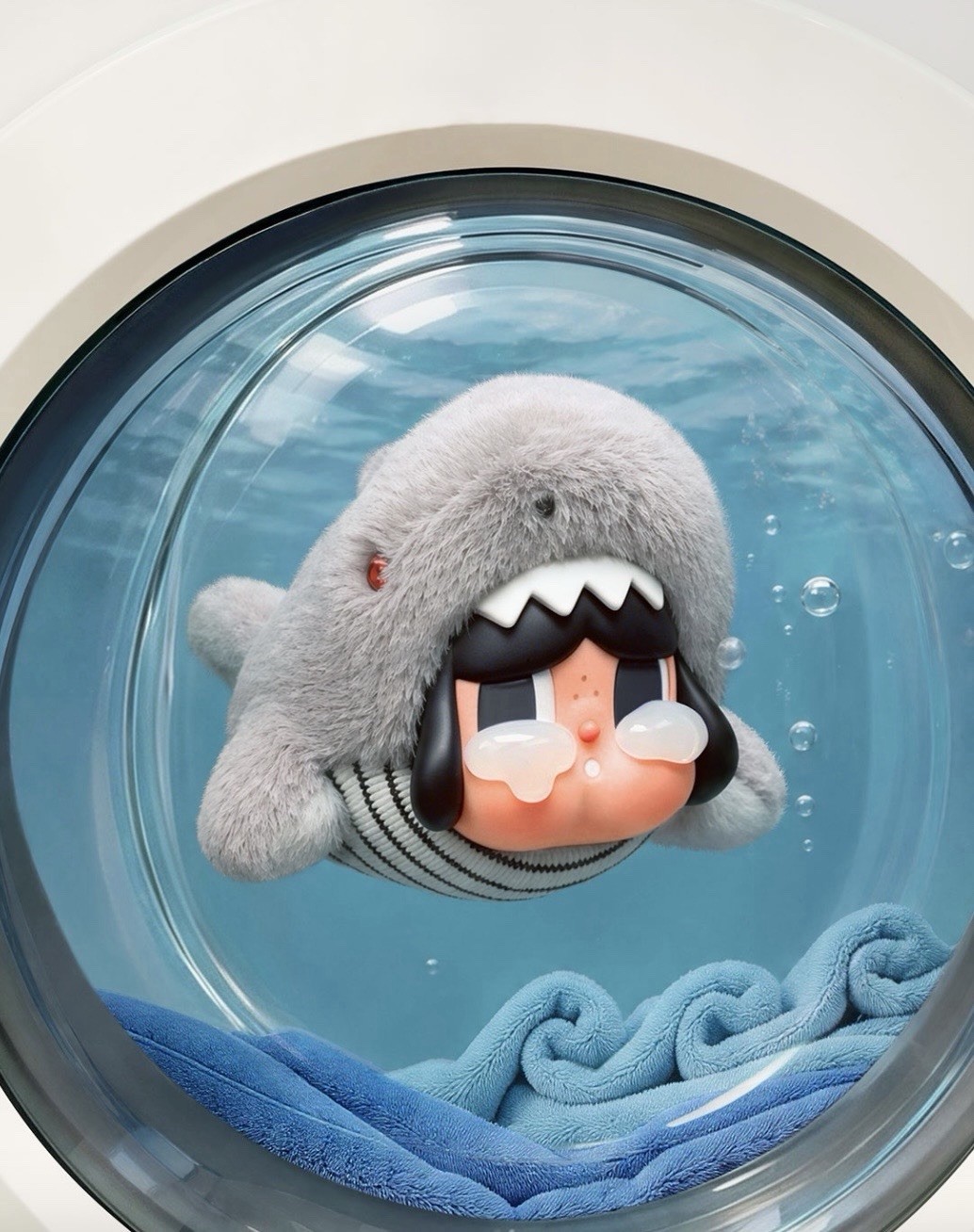 POP MART Crybaby Cry Me An Ocean Series Vinyl Plush Pendant The Shark