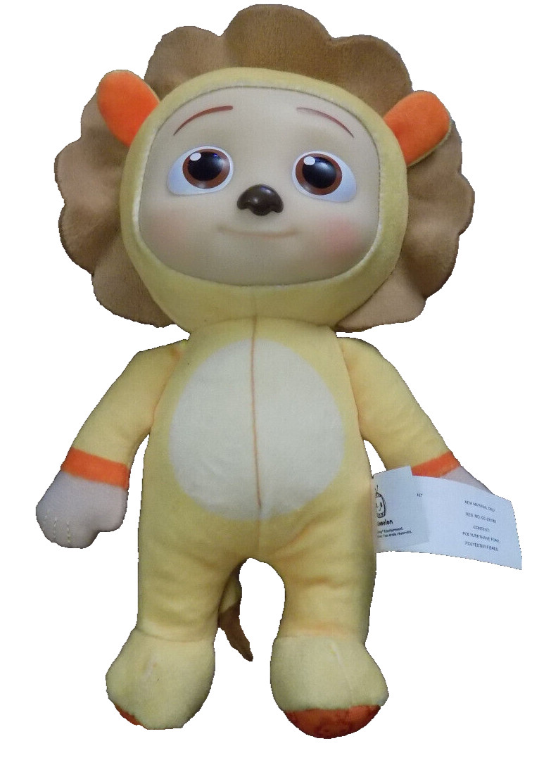 Cocomelon JJ Lion Cub 8&Prime; Yellow Plush Doll SO SOFT Toy w/ Plastic Face Cute!