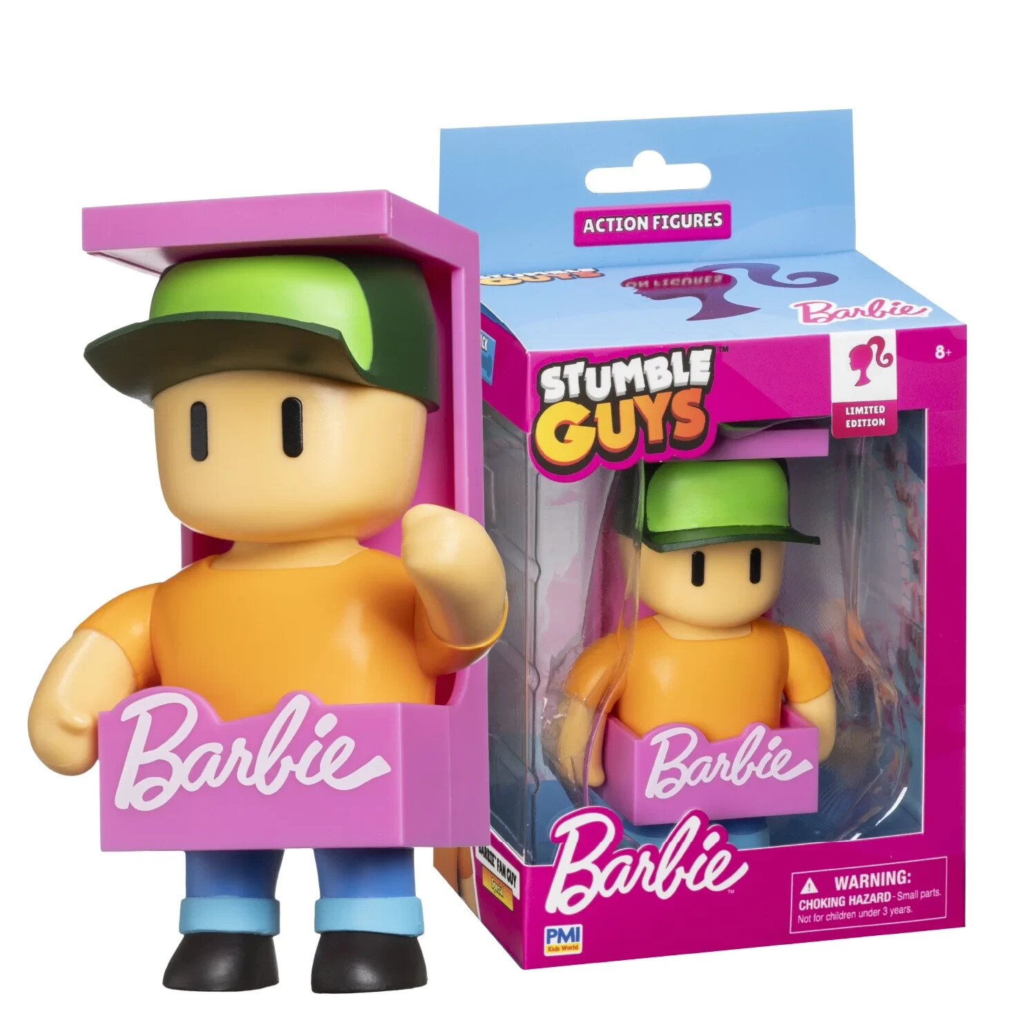 STUMBLE GUYS LEGENDARY BARBIE LIMITED EDITION BOXED 4&Prime; FAN GUY