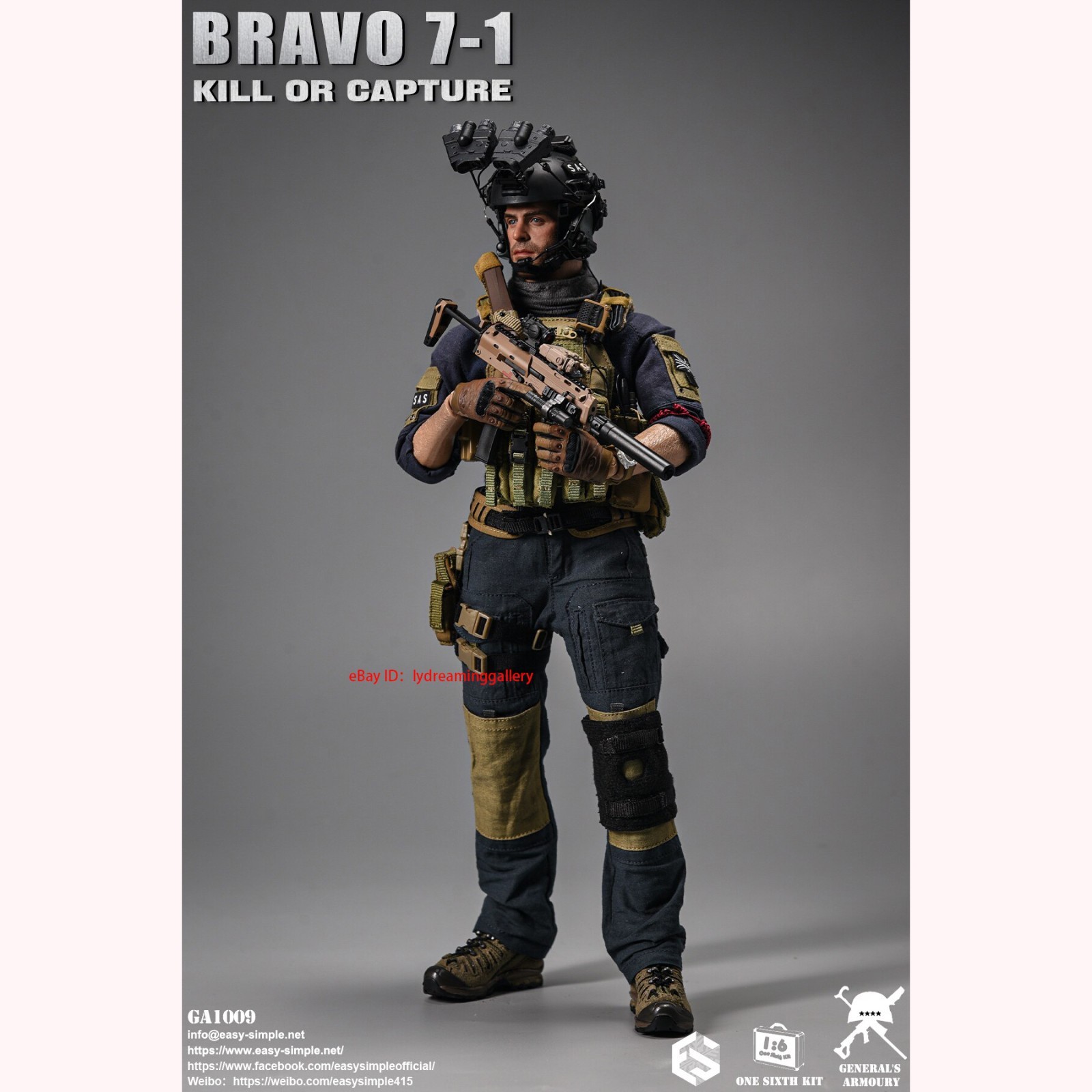 EASY&SIMPLE GA1009 BRAVO 7-1 KILL OR CAPTURE 1/6 Limited Edition Action Figure