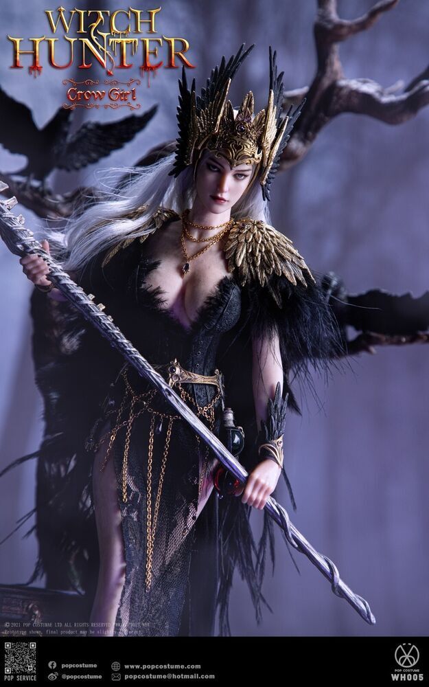 New POP COSTUME WH004 1/6 Witch Hunter The Crow Girl Figure Standard Ver. Model