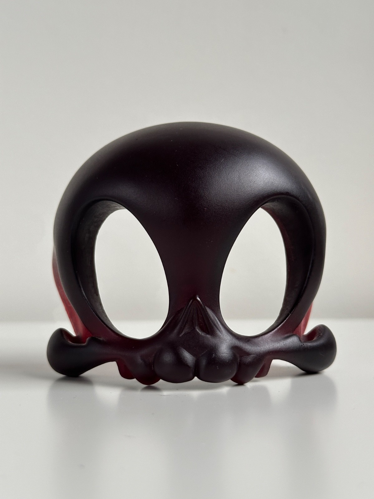 Dark Red Resin Skelve mask by Kathie Olivas and Brandt Peters – Rare Limited