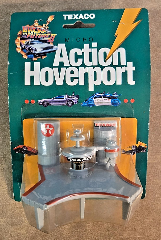 VTG Back to the Future 2 Texaco Micro Action Hoverport 1989 BTTF NOS w HOVERCARS