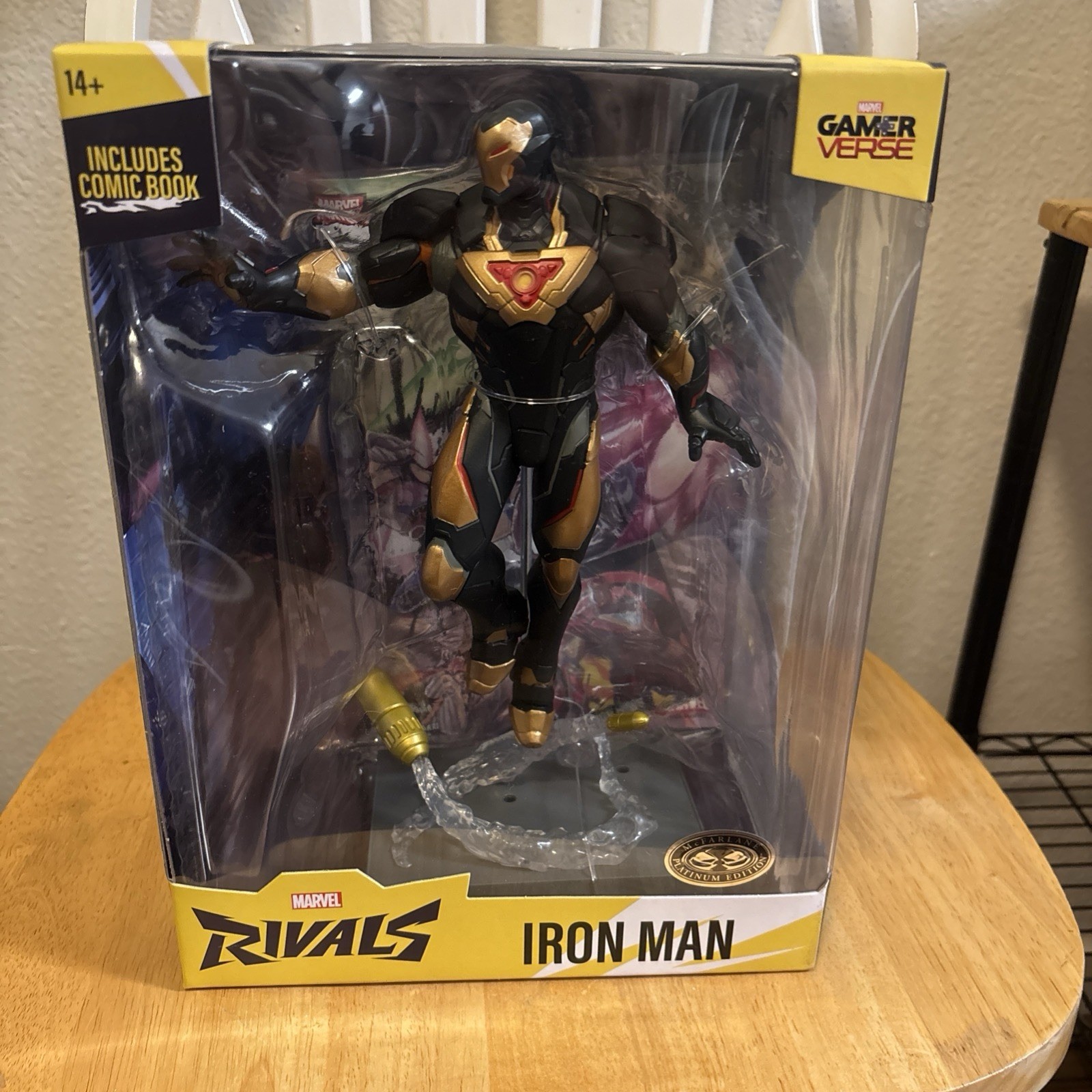 McFarlane Marvel Rivals Iron Man PLATINUM EDITION CHASE Black & Gold 1:6 Statue