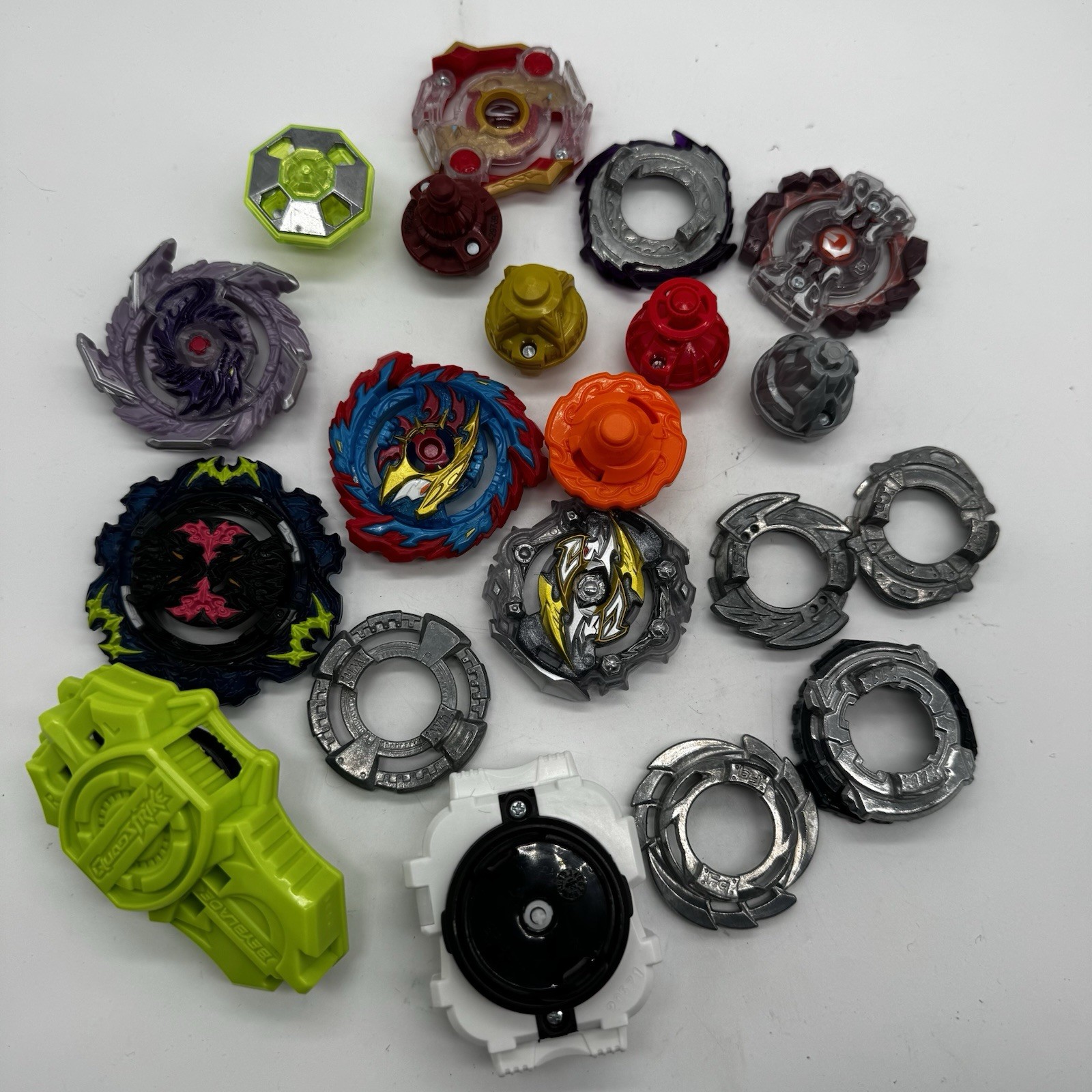 Assorted Lot of Beyblades Parts- Metal & Plastic 20 Pieces