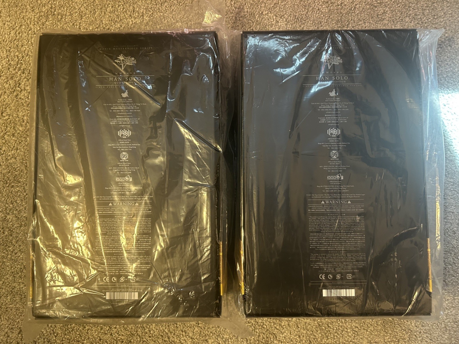 Hot Toys Star Wars Solo – Han Solo Mudtrooper MMS493 MMS492 Both New Unopened 2x