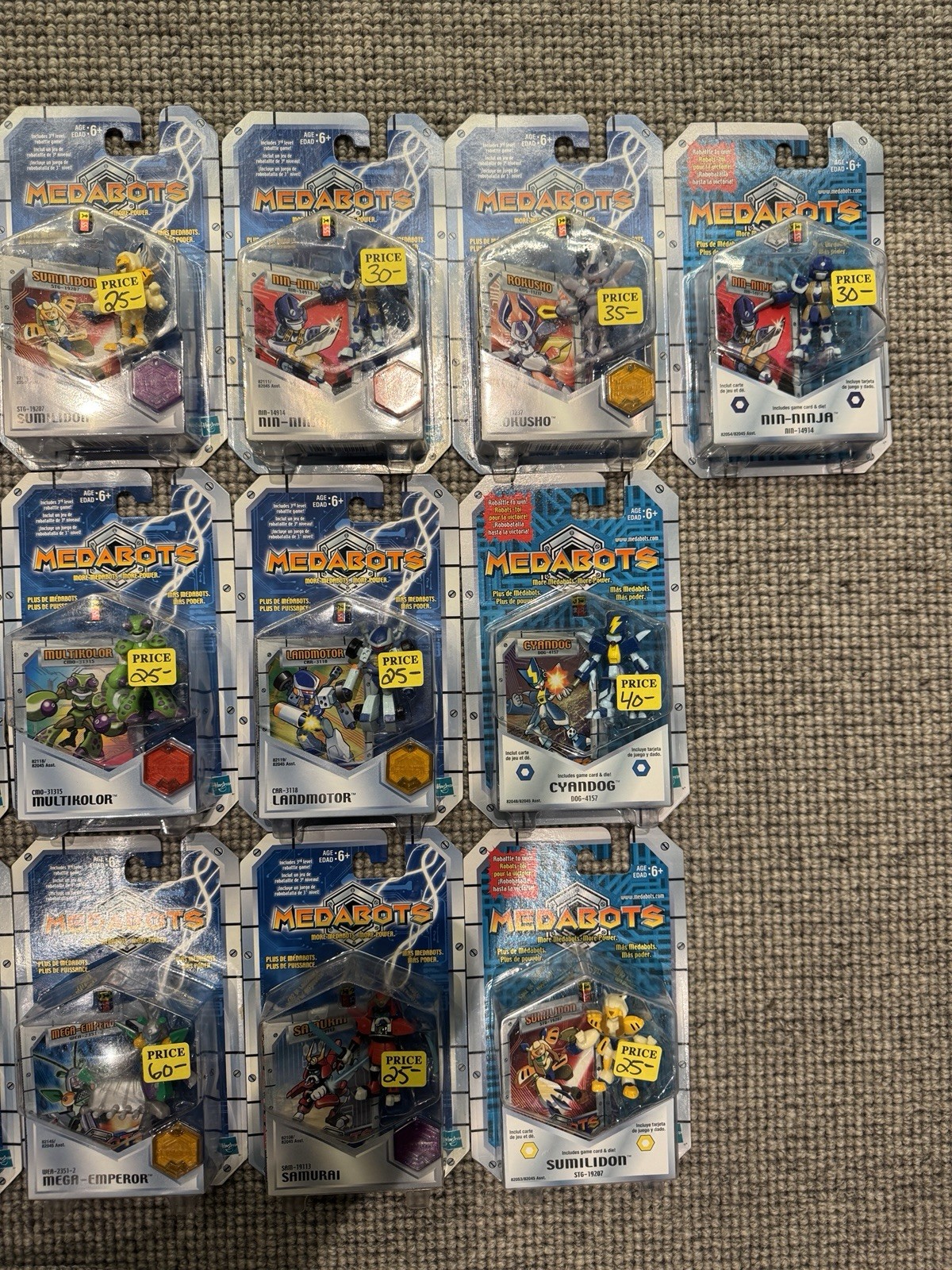16 Single Pack Medabots 2.5” Figures Medarot Hasbro NEW Assorted MOC