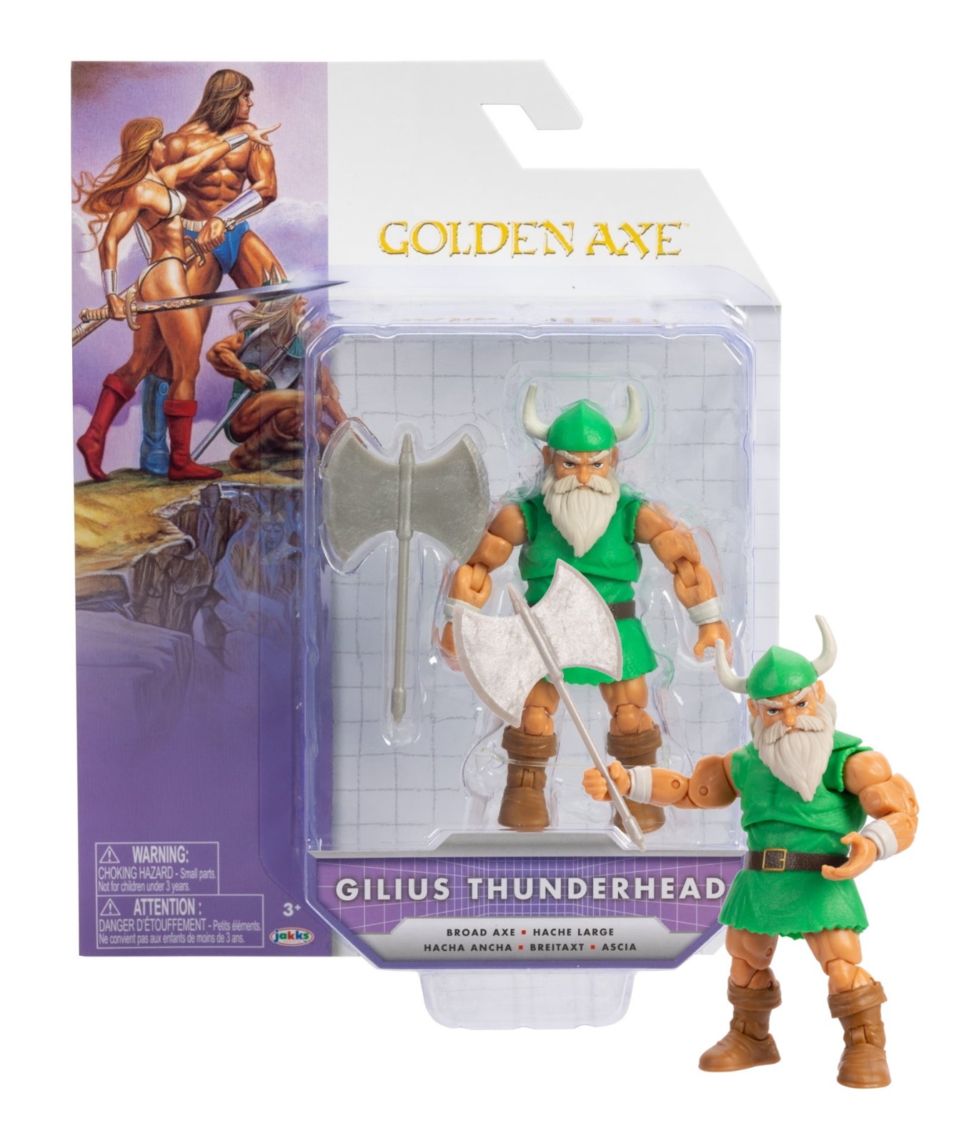 Sega Golden Axe Gilius Thunderhead with Broad Axe 5&Prime; Figure Mint on Card