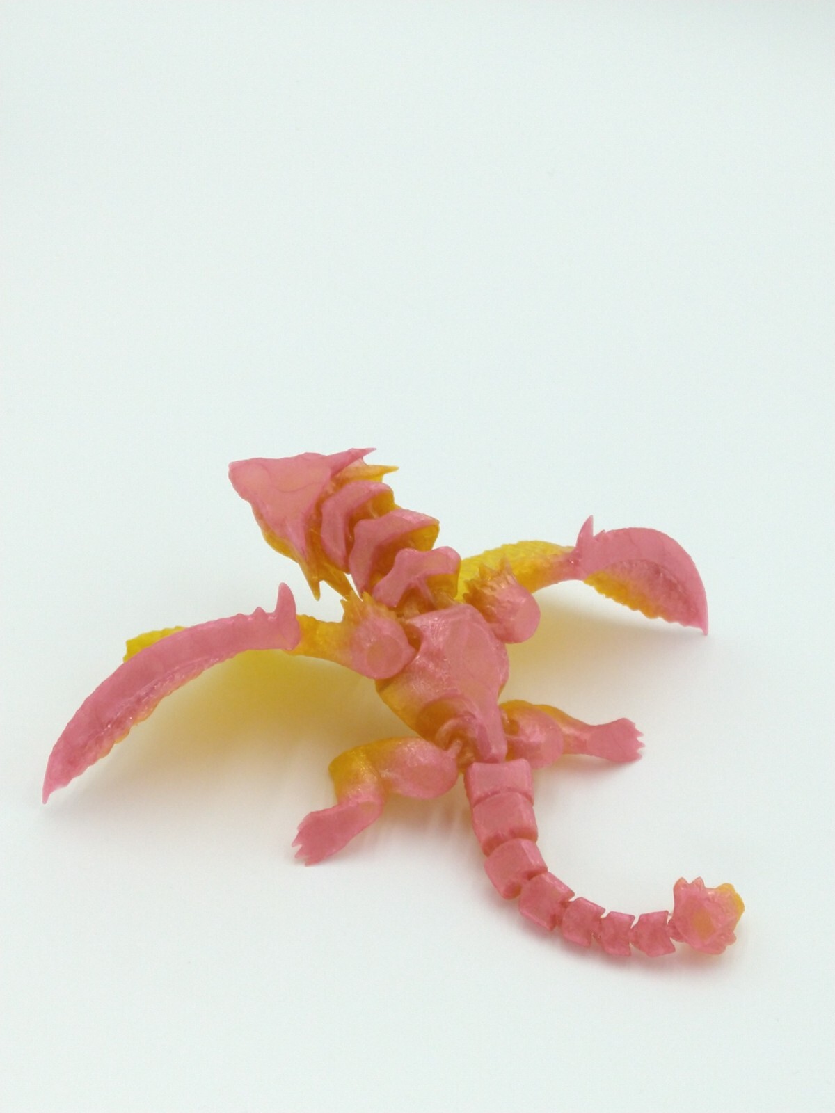 DRAGON WHELP Squishy Articulated Flexi Rainbow Colors 7&Prime; 3D Printed Figure TPU