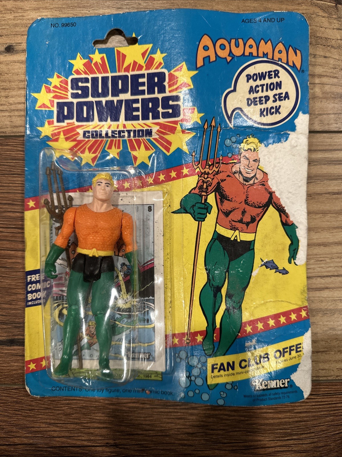 AQUAMAN DC Super Powers Collection Action Figure Rare 1984 Kenner (see Photos )