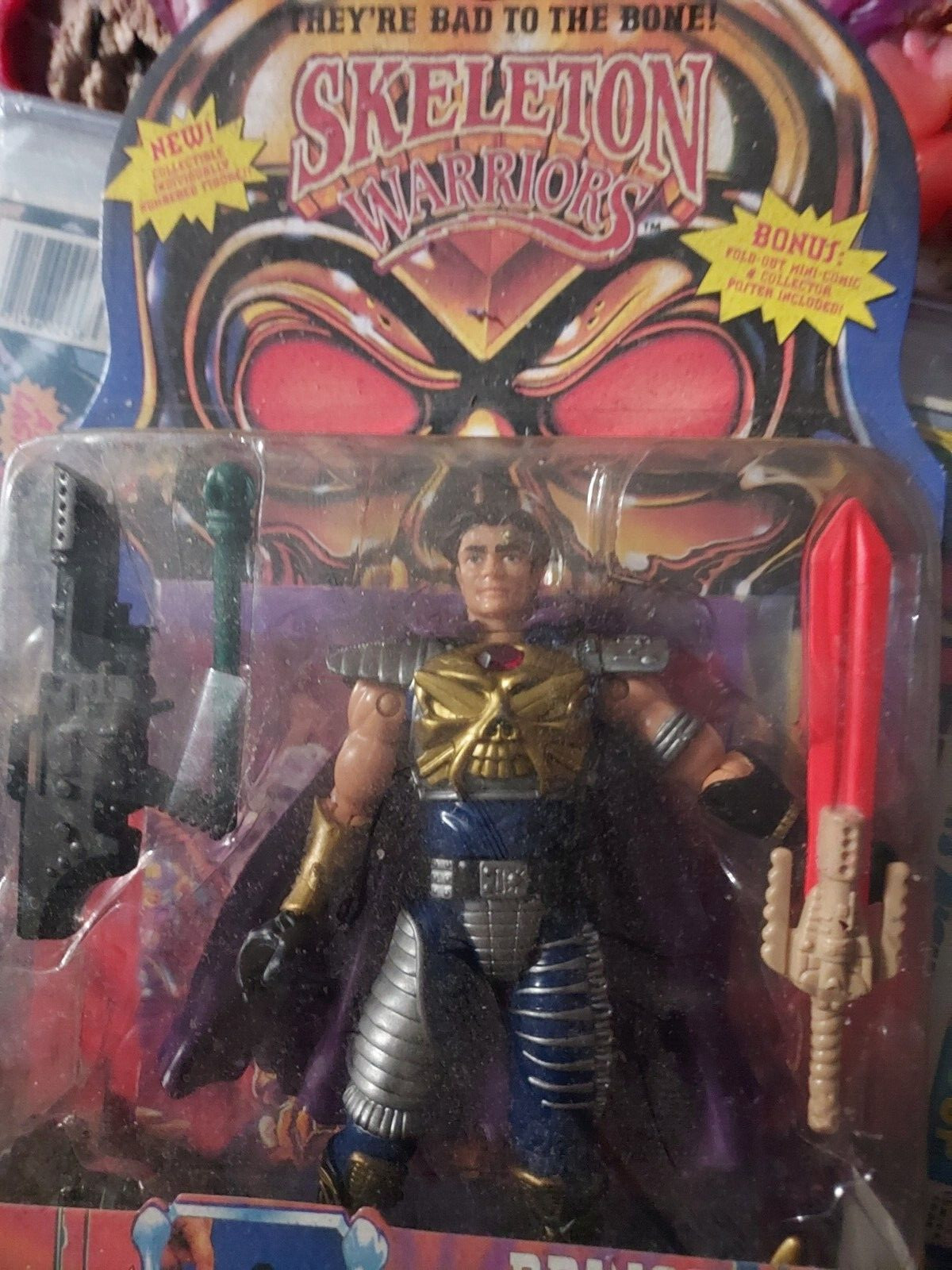 SKELETON WARRIORS PRINCE « LIGHTSTAR » 6&Prime; FIGURE 1994 PLAYMATES NEW SEALED NIP