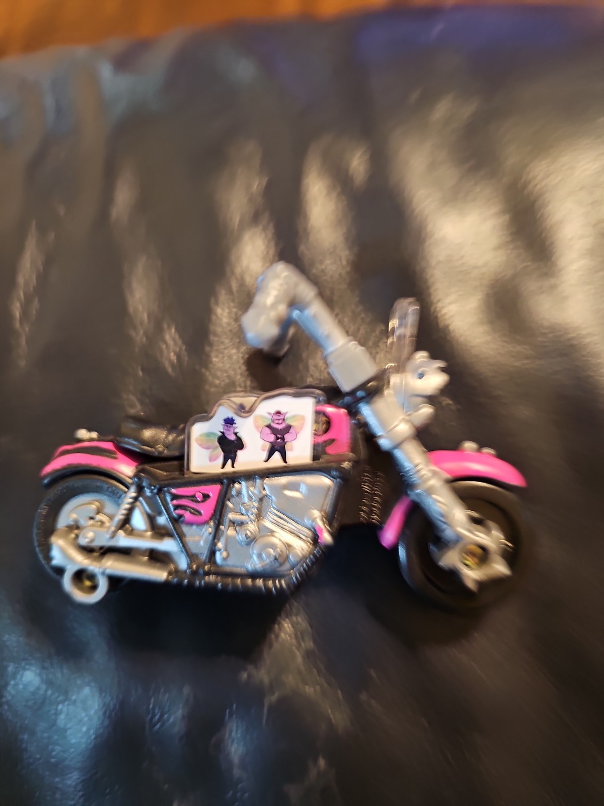 Disney Pixar Onward Movie Mini Motorcycle Cake Topper Purple Black- 3.5 In Long
