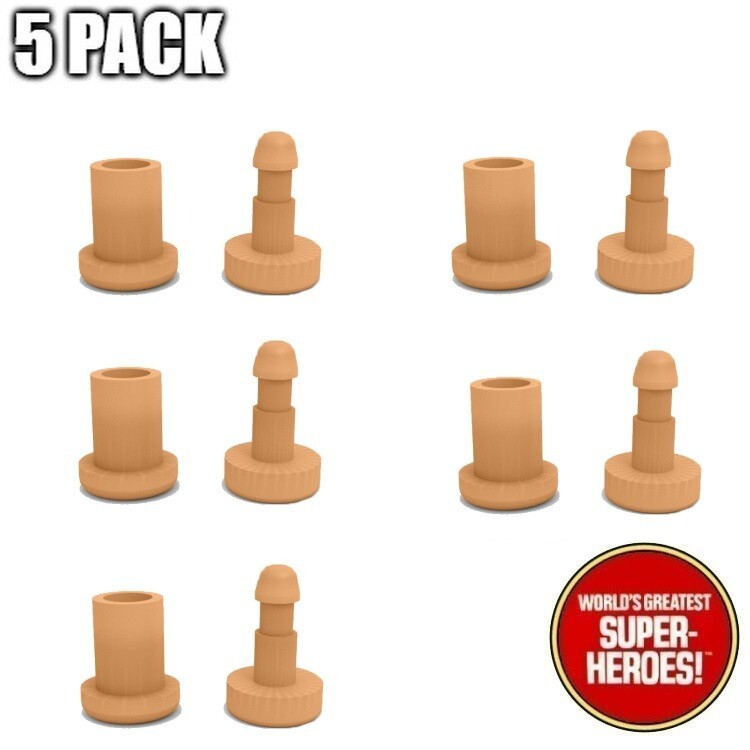 Mego Type 2 Body Knee Pin Set (5 pcs) for WGSH 8 inch Action Figure Parts Lot