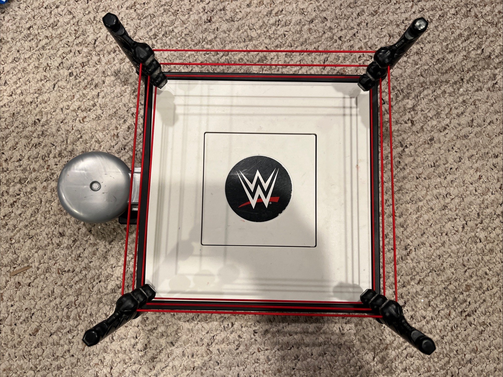 WWE Monday Night Raw Wrestling Ring W/Flex Ropes, Spring-loaded Mat & Sounds