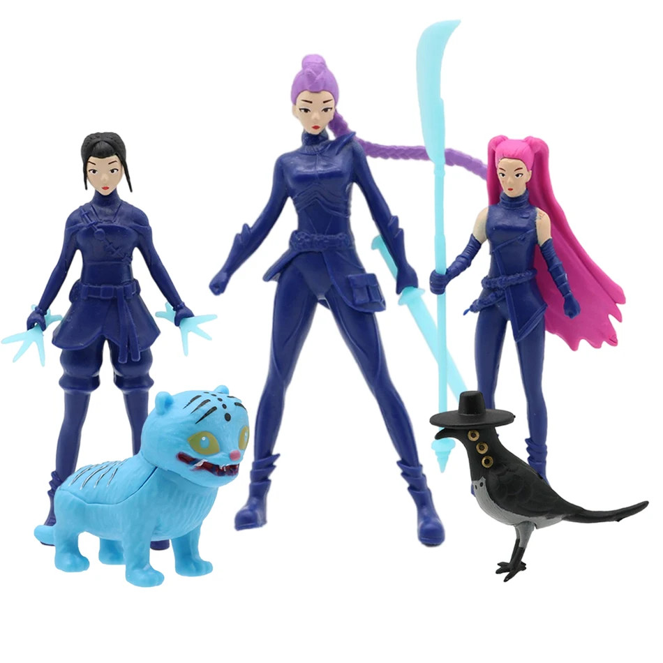 K Pop Demon Hunter Witch Girl Anime Figures 5Pcs Collectible Dolls Set