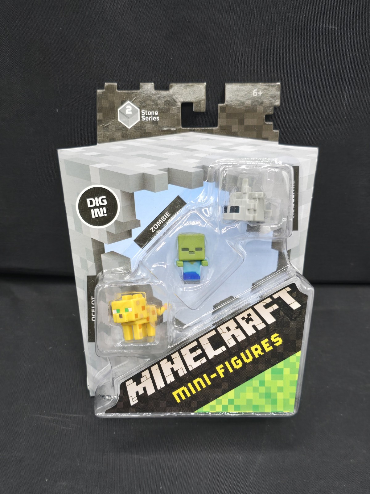 Minecraft Mini Figures Series 2 Stone Set Lot Of 4 Box 3-Pack BRAND NEW SEALED