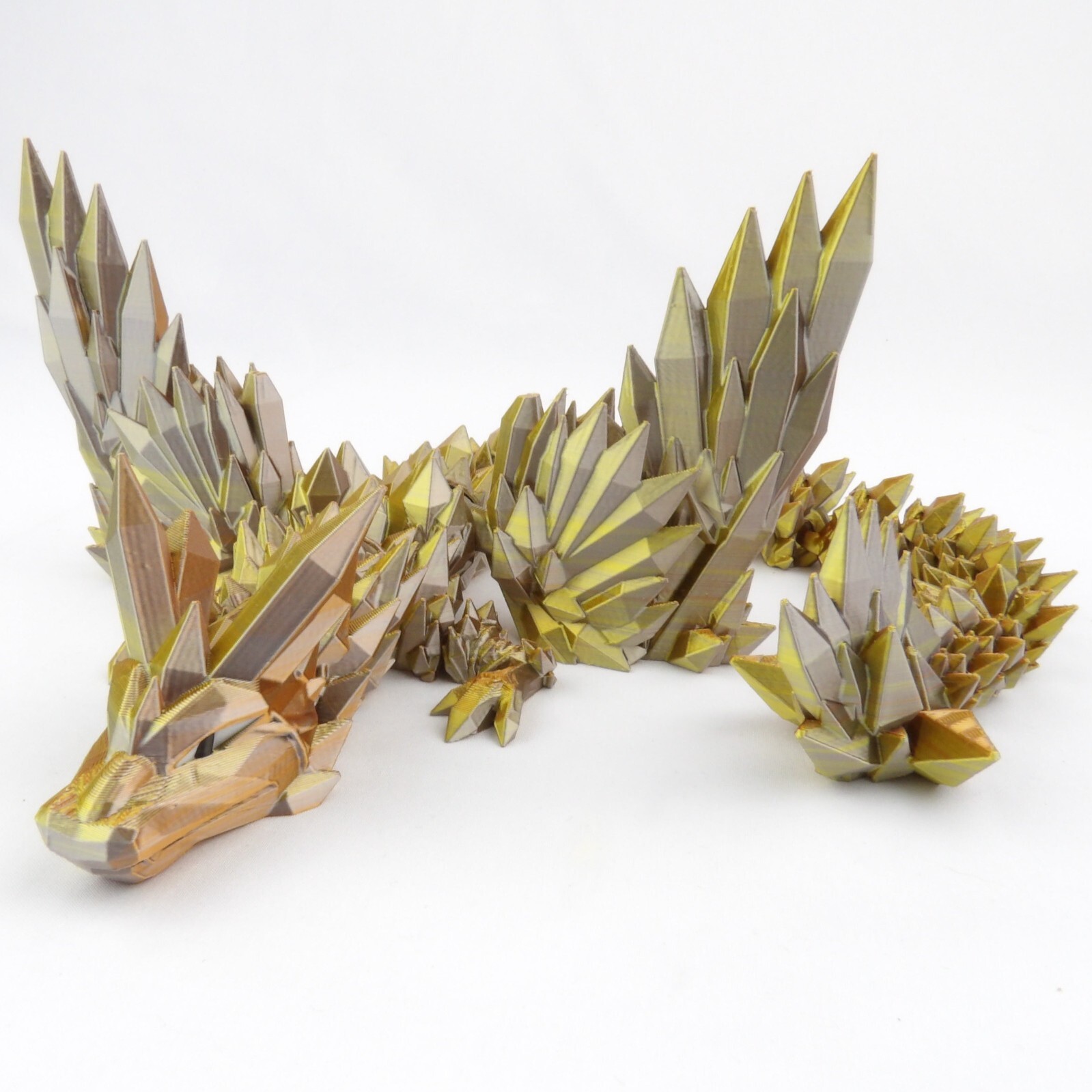 Winged Crystal Dragon Articulated and 3d printed – Multicolor!
