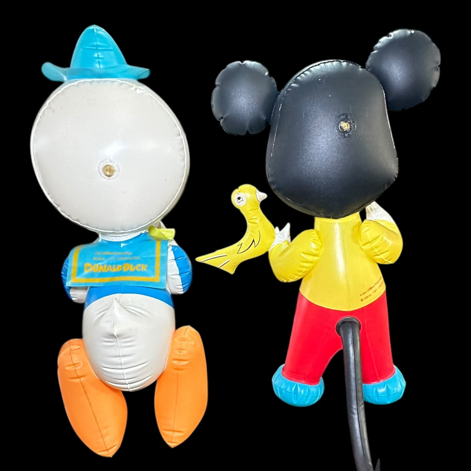 Mickey Mouse & Donald Duck 23&Prime; Inflatable Blow-Up Toys Disney VtG 1960s