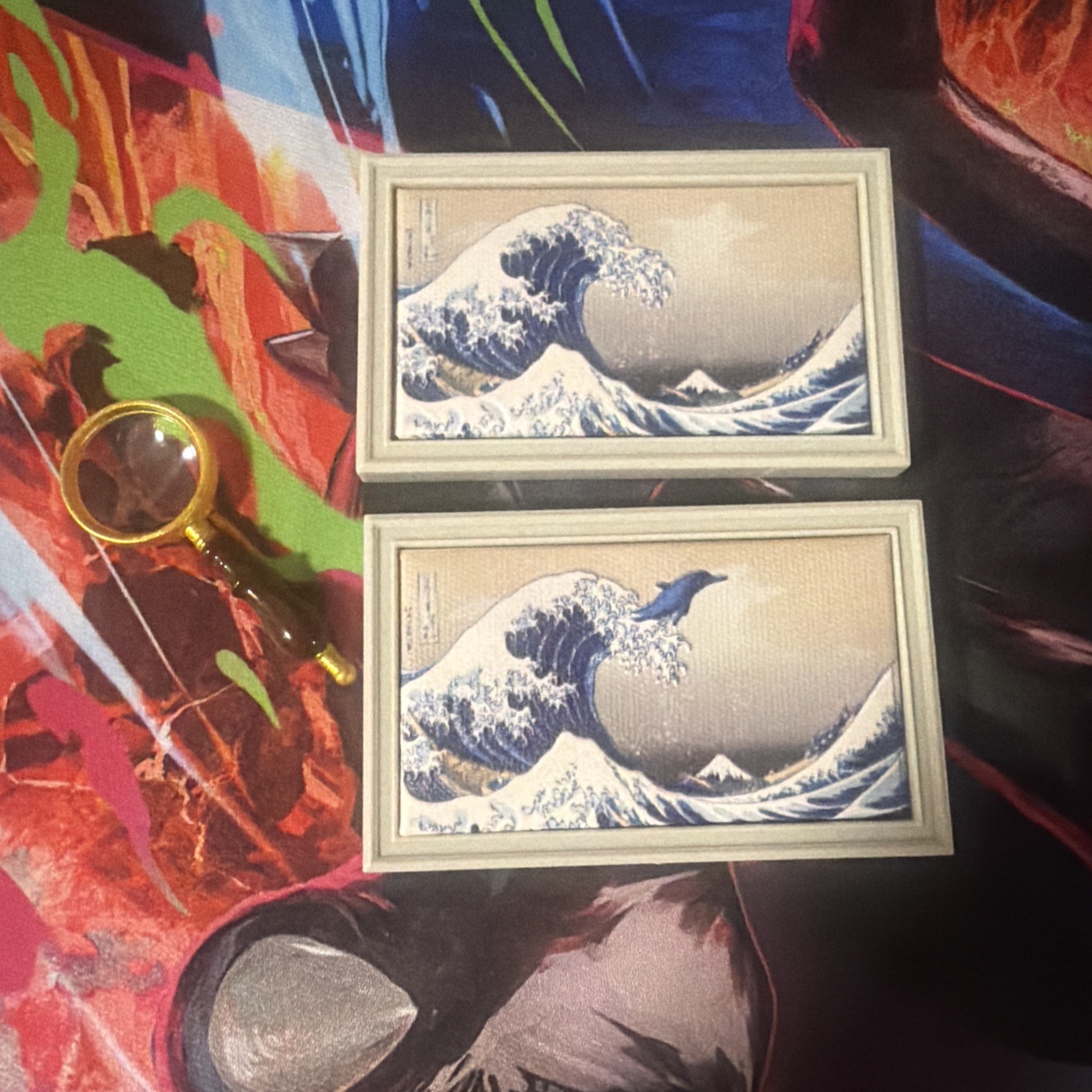 Zuru Mini Brands Create Masterpieces The Great Wave Painting & With dolphin 🐬