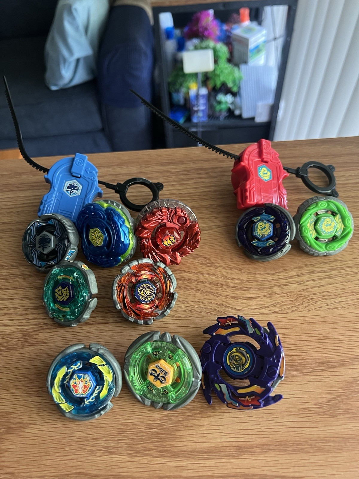 Beyblade lot launchers, cords and Etc Featuring Storm Aquario Rock Aquario.