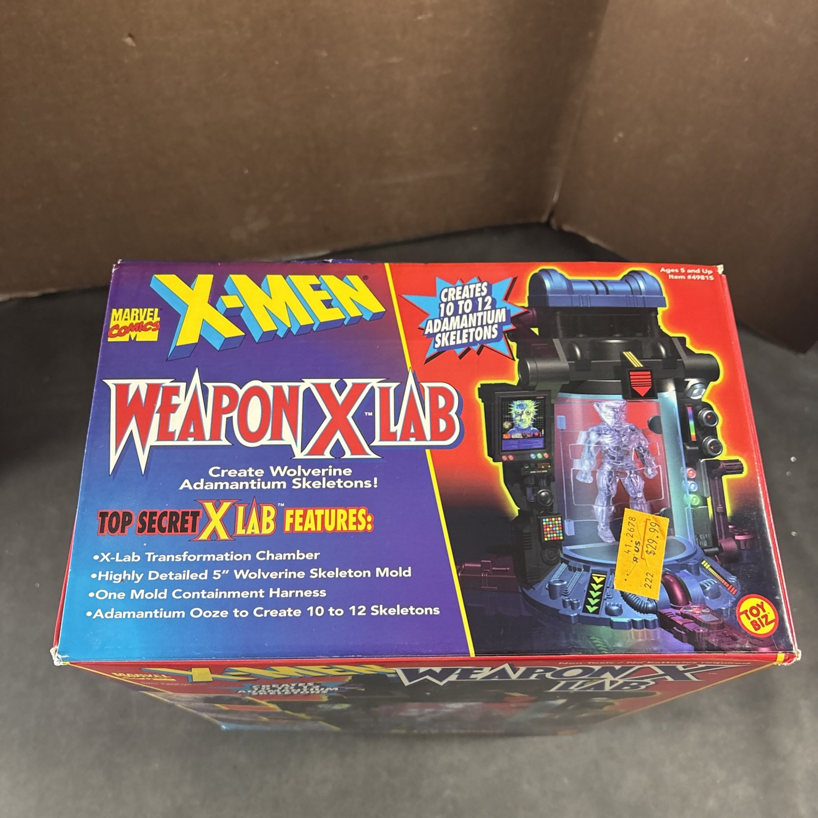 X-MEN WOLVERINE WEAPON X LAB MARVEL COMICS NEW TOY BIZ VINTAGE PLAYSET