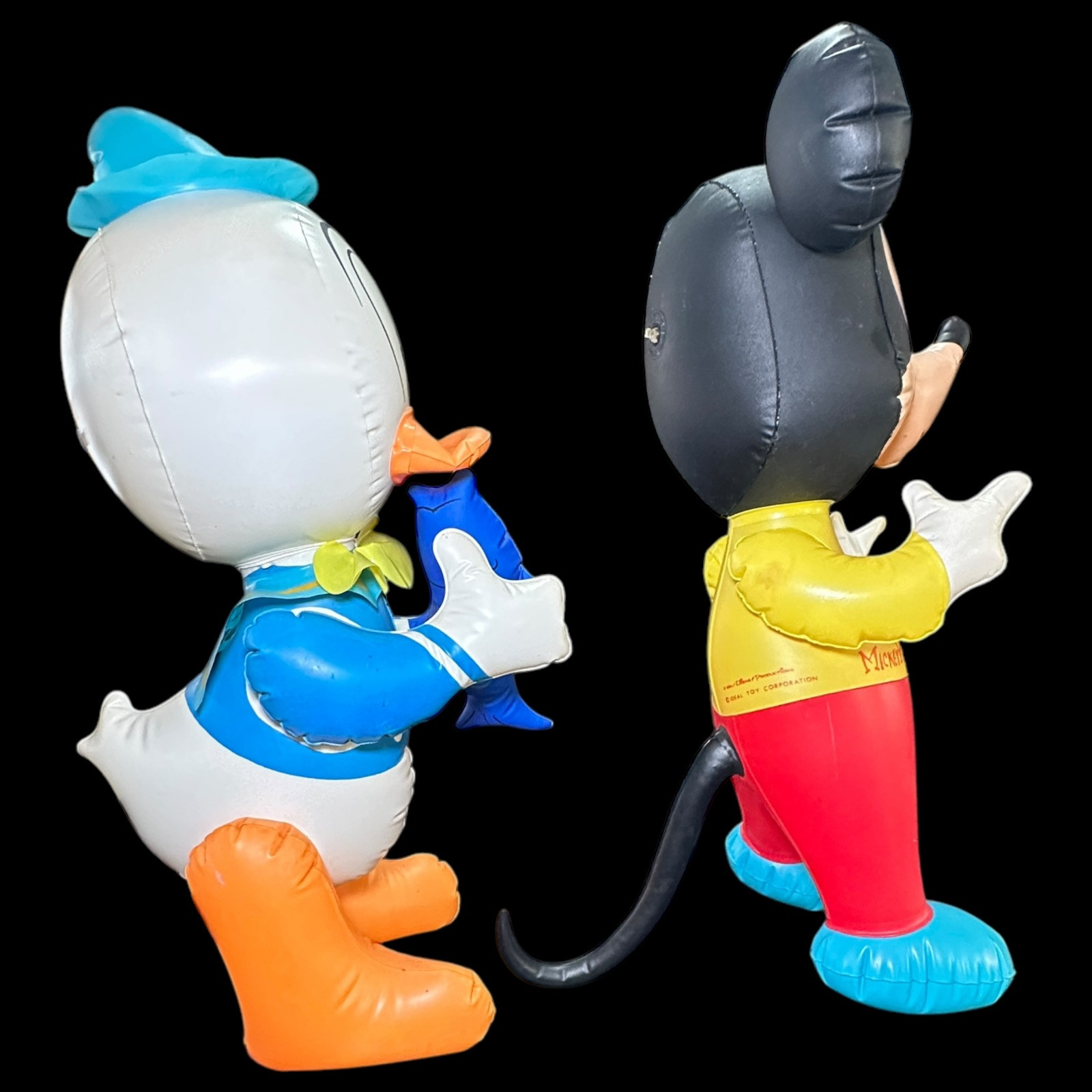 Mickey Mouse & Donald Duck 23&Prime; Inflatable Blow-Up Toys Disney VtG 1960s