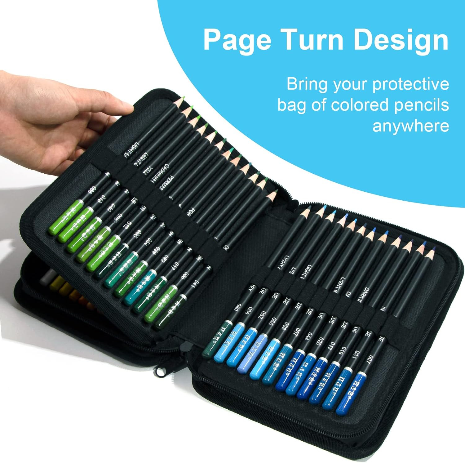 72 Colored Pencils Kit, Oil-Based Soft Core Art Supplies for Adults and Beginner