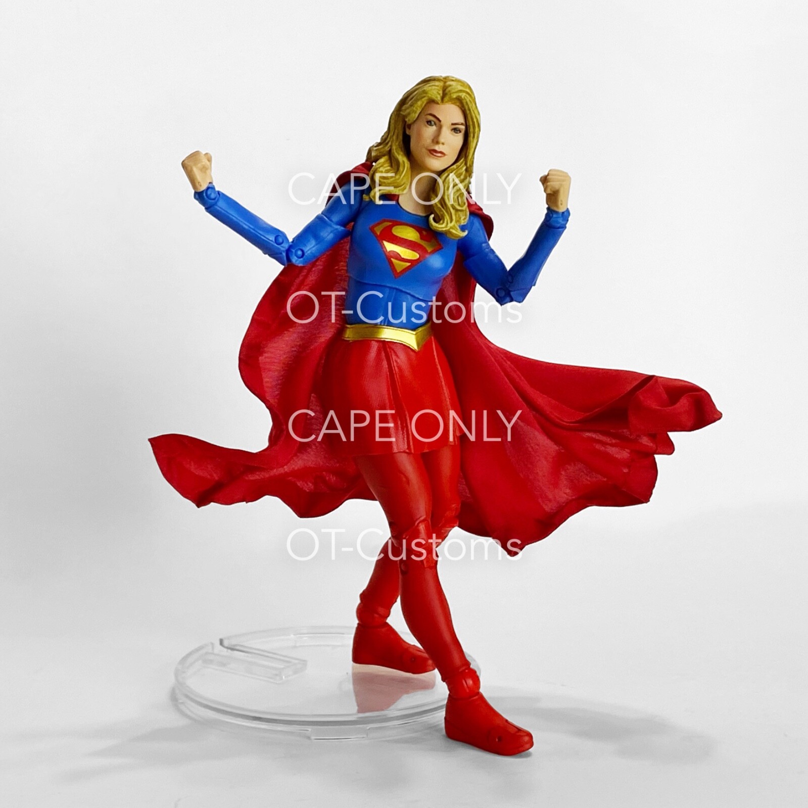 CAPE ONLY – Wired Cape Supergirl DC Rebirth Mcfarlane DC Multiverse 7&Prime;