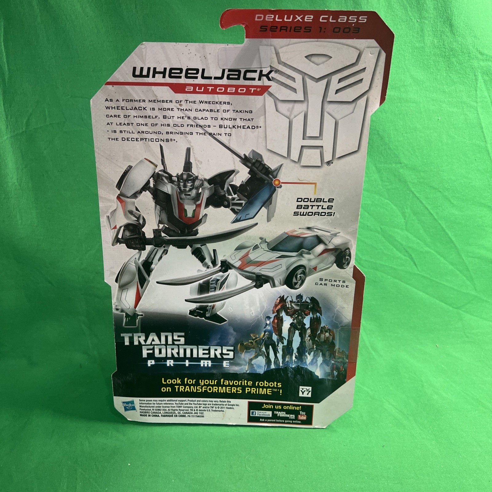 TRANSFORMERS Prime Autobot WHEELJACK 2011 Hasbro ROBOTS IN DISGUISE