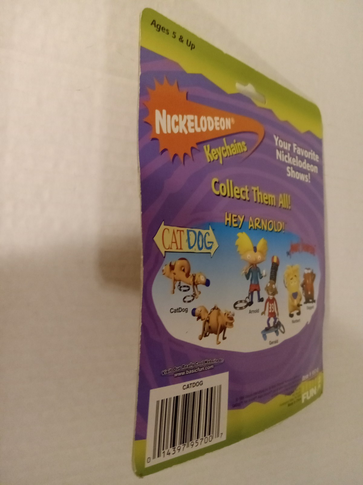 Hey Arnold! CatDog NICKELODEON Basic Fun Keychain 957-0 Sealed 1999