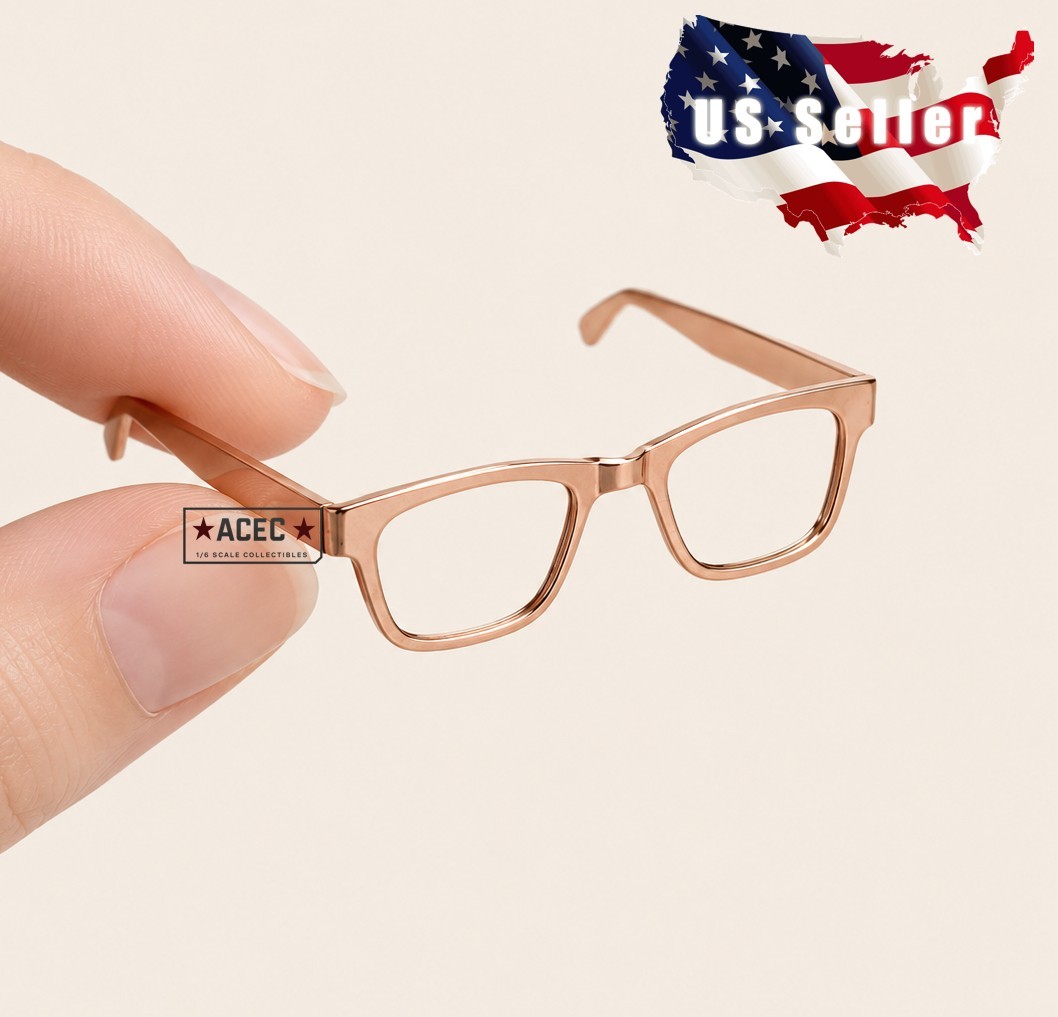 1/6 Rose Gold Metal Eyeglasses For 12&Prime; Hot Toys TBLeague Phicen Figure Head