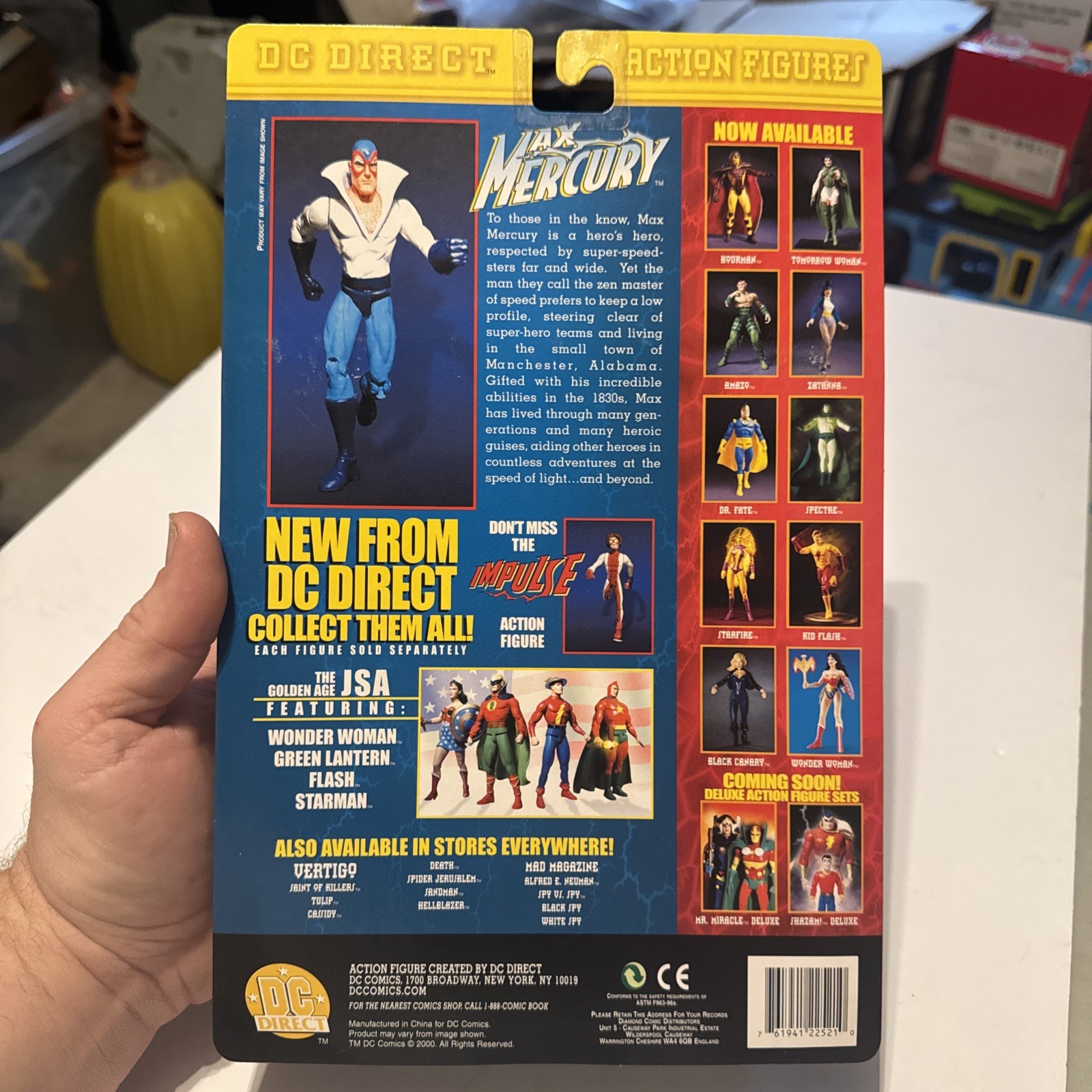 2000 DC Direct Max Mercury Action Figure New On Card