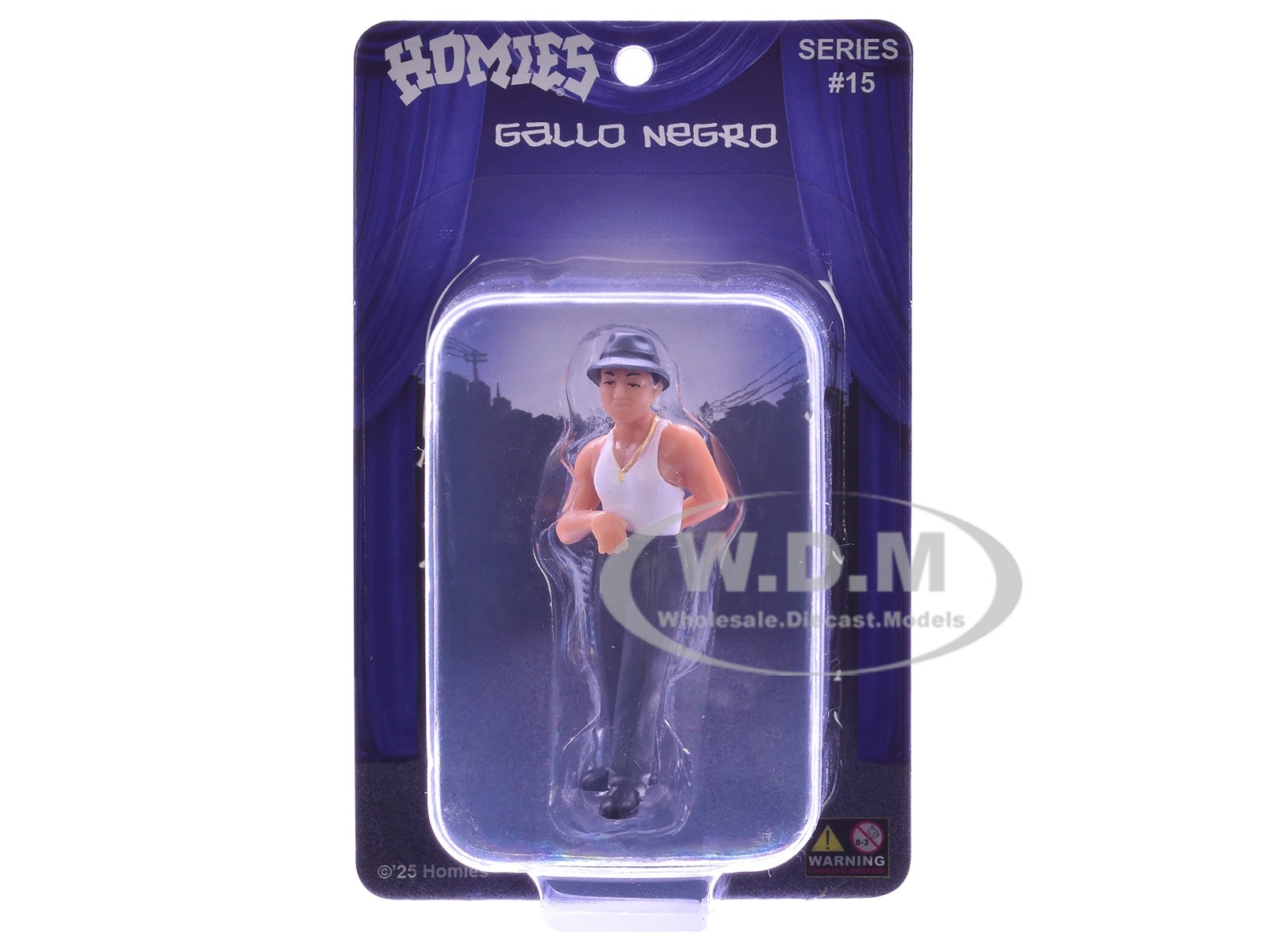 GALLO NEGRO 1.75&Prime; FIGURE « SPECIAL RELEASE » #1 SERIES 15 BY HOMIES HOM15-1GALLO