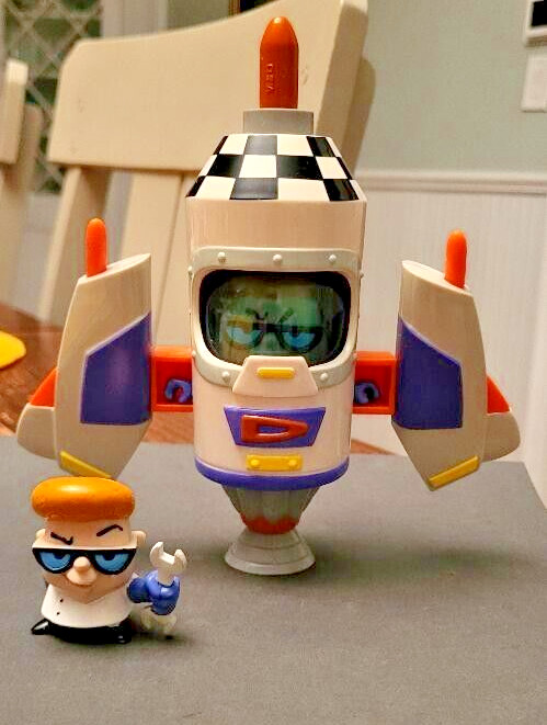 Dexters Laboratory Cartoon Network Get out of my Laboratory! Rare Rocket Figure