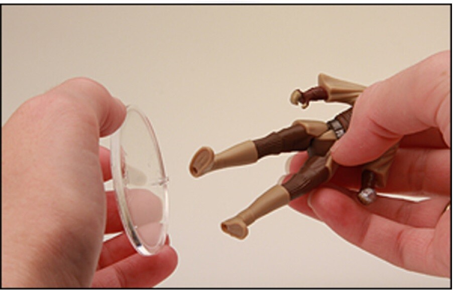 Protech AFS-2C Clear Action Figure Stand for 3.75&Prime; figures – 2&Prime; with 1/8&Prime; peg