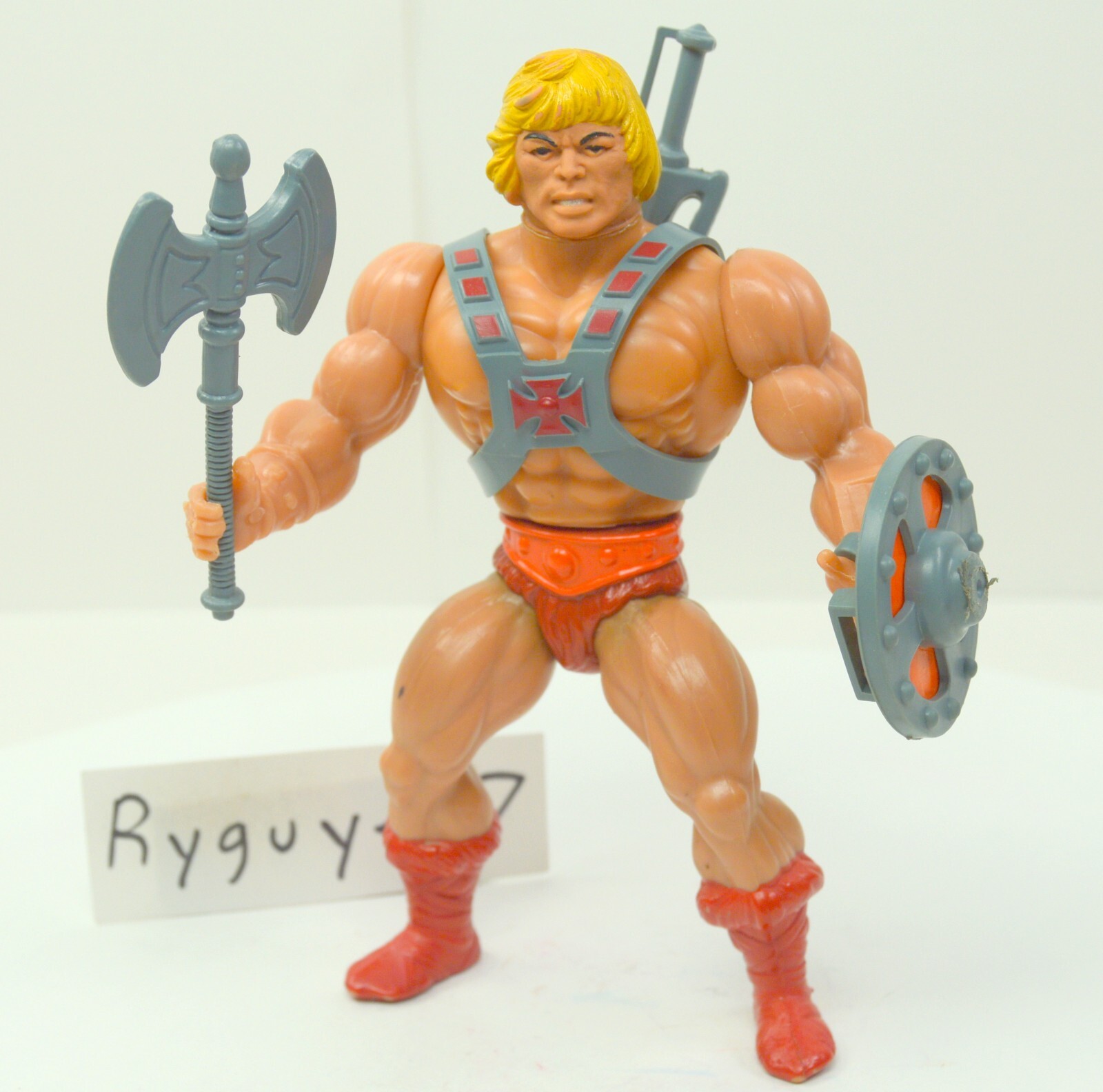 MOTU, He-Man, Masters of the Universe, vintage, complete, original, figure, 100%