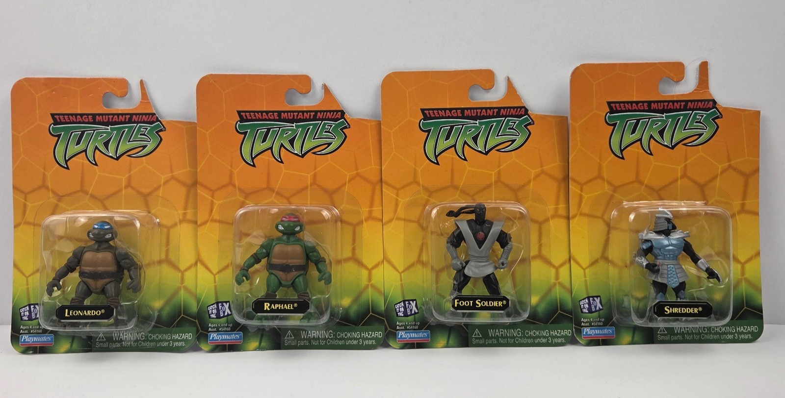 2002 Playmates Lot of 4 Teenage Mutant Ninja Turtles Sealed Miniature 2.4” TMNT